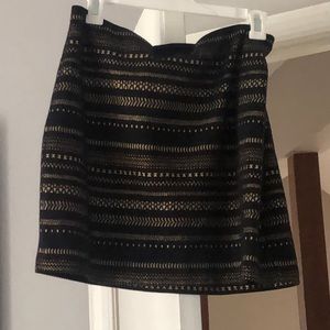 Express skirt black and gold NWT